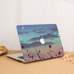 Starry Flower Nightscape MacBook Case for New 2025 M4 Air 15/13 Inch A3240 A3241 Laptop Cover for MacBook Pro 13 14 15 16 Inch 2024 M3 M2 M1