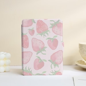 Watercolor Strawberry Whimsy Kindle Case for Paperwhite 1/2/3/4, Kindle 2019/2022/2024, Kindle 10th 11th Gen, Kindle Paperwhite 2021 Cover