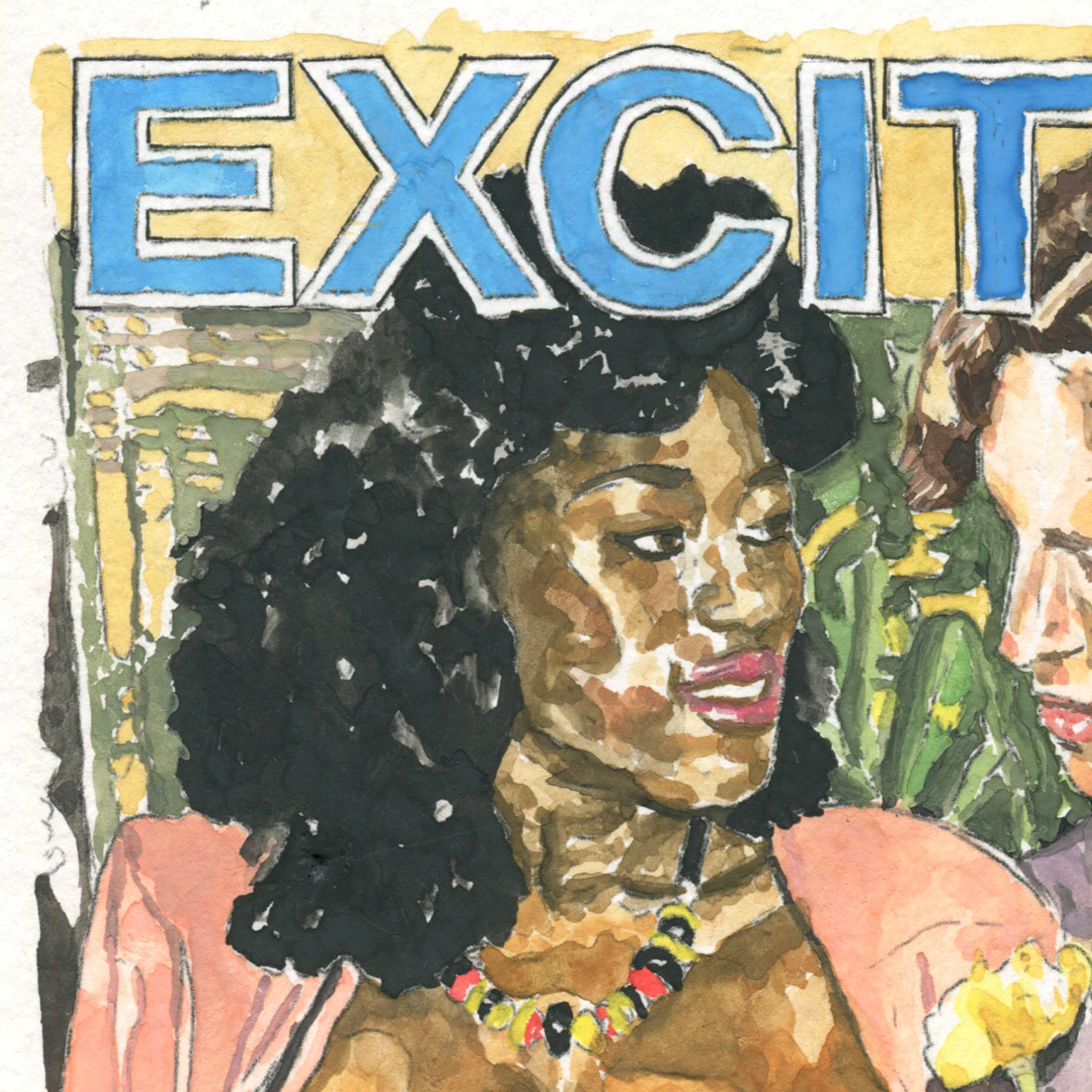1970s-vintage-adult-magazine-watercolor-peach-babe-with-nerdy-guy-in