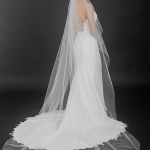 Waterfall Veil Cascade Veil, Single Tier Veil Ivory White Off White Champagne image 5