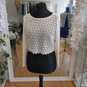 Cotton Lace Bridal Top Wedding Topper Cover Up