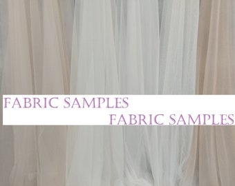 BRIDAL FABRIC SAMPLES tulle crepe satin chiffon lace