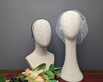 Birdcage Wedding Veil  Bandeau Veil  French Net Veil  Bird Cage Veil  Face Veil