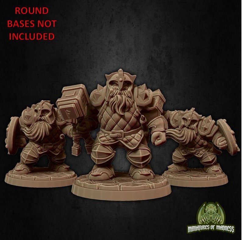X3 Dwarfs Soldiers Set 1 2832MM SCALE for Warhammer,RPG Rol miniatures,Dungeons and dragons