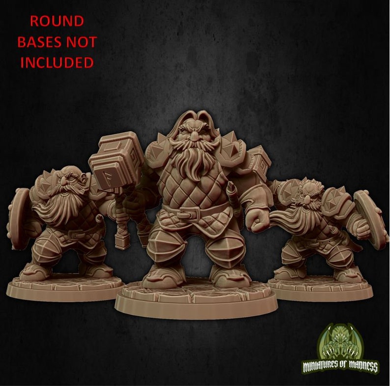 X3 Dwarfs Soldiers Set 1 2832MM SCALE for Warhammer,RPG Rol miniatures,Dungeons and dragons