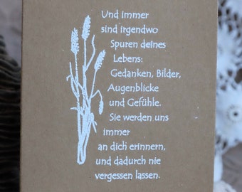 Beileidskarte Etsy