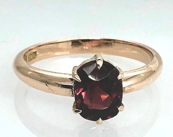 Antique Oval Garnet ring