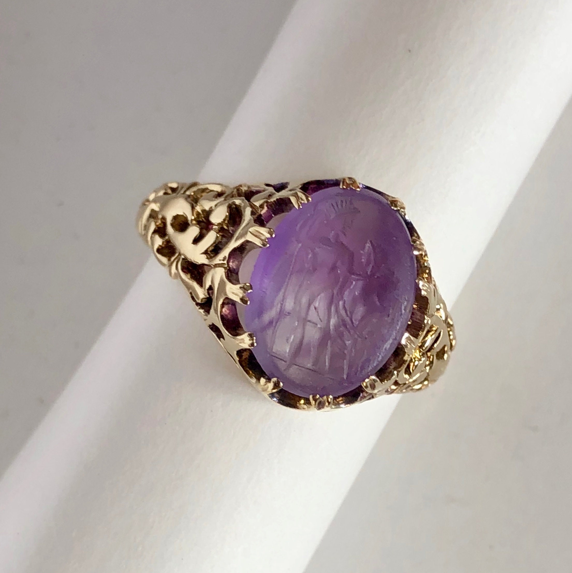 Amethyst intaglio - Etsy 日本