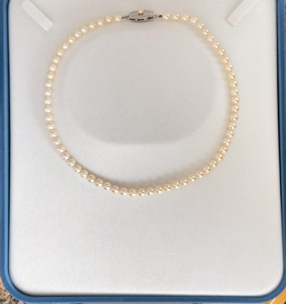 MIKIMOTO ネックレス Mikimoto Akoya Pearl Necklace 5.5–6mm – Sterling Silver Clasp