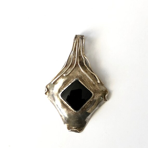 Designer hand made Black onyx pendant  - bold and… - image 5