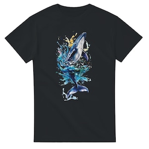 Whale Splash Unisex Crewneck T-shirt | Gildan® 5000
