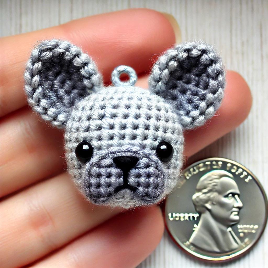 38 French Bulldog Crochet Patterns for Adorable Amigurumi Dogs 9 French Bulldog Frenchie Head Amigurumi