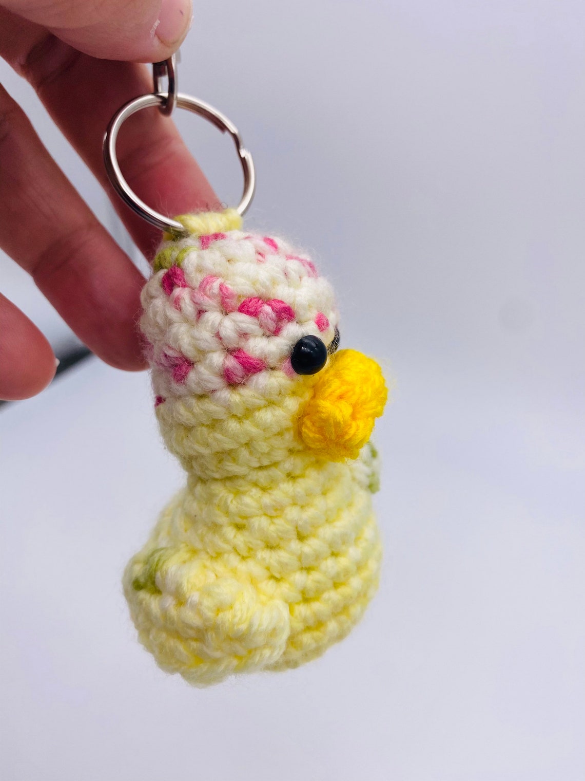 Duck key ring crochet duck key chain cute duckling bag Etsy