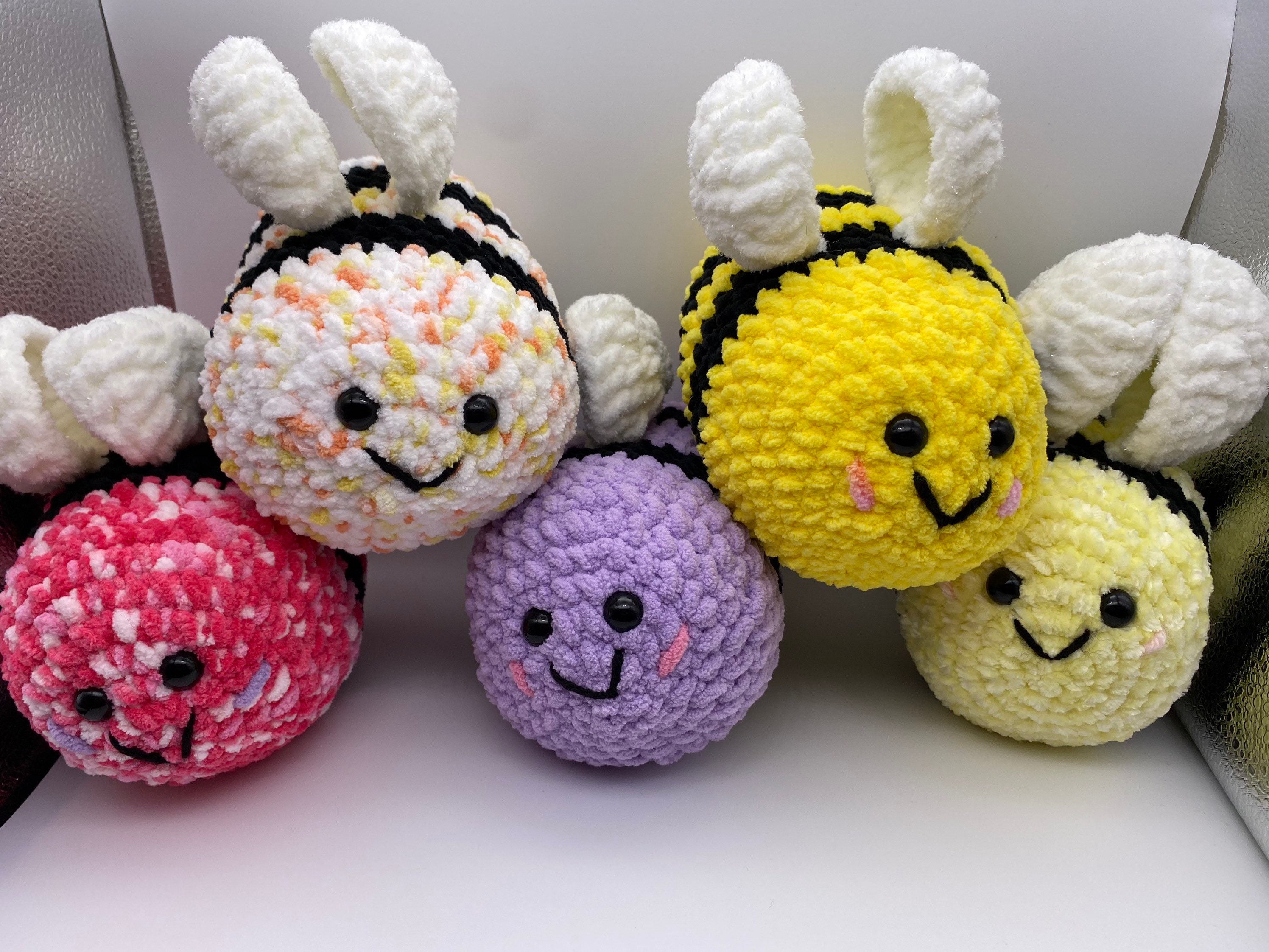 Soft yarn plushie Bumblebee handmade crochet knitted Etsy