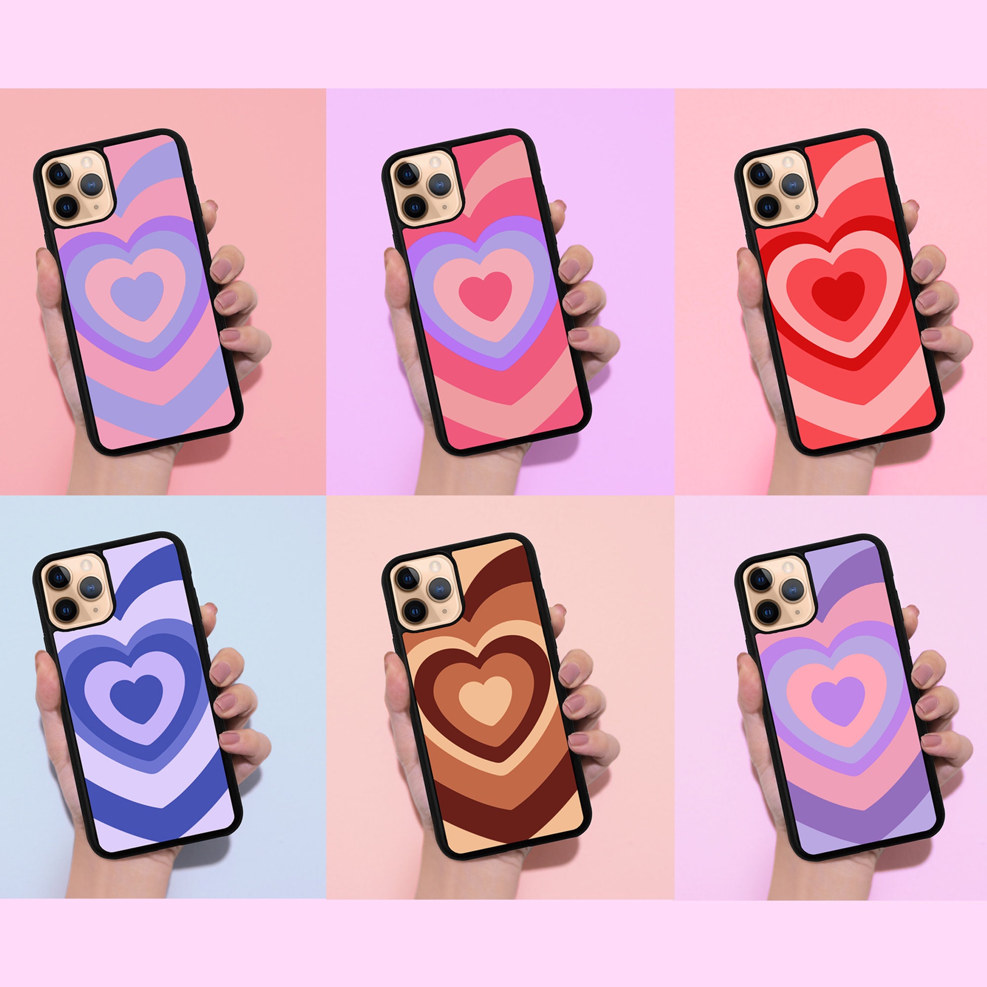 Heart Phone Case Heart prints Bumper case iPhone 12 iPhone Etsy