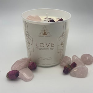 Love Rose Quartz Candle (10 ounce)