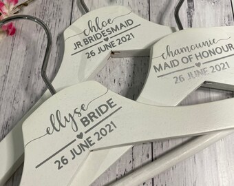 Personalised Coat Hanger | Wedding Gifts | Bridesmaid Gift | Groomsman Gift | Wooden Dress Hanger | Bridal Party | Gifts | Custom Made