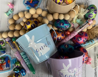 Personalised Easter Bucket | Easter Basket | Egg Hunting | Easter Bunny | Easter Egg Hunt | Personalised Easter Bunny Basket | Metal Bucket