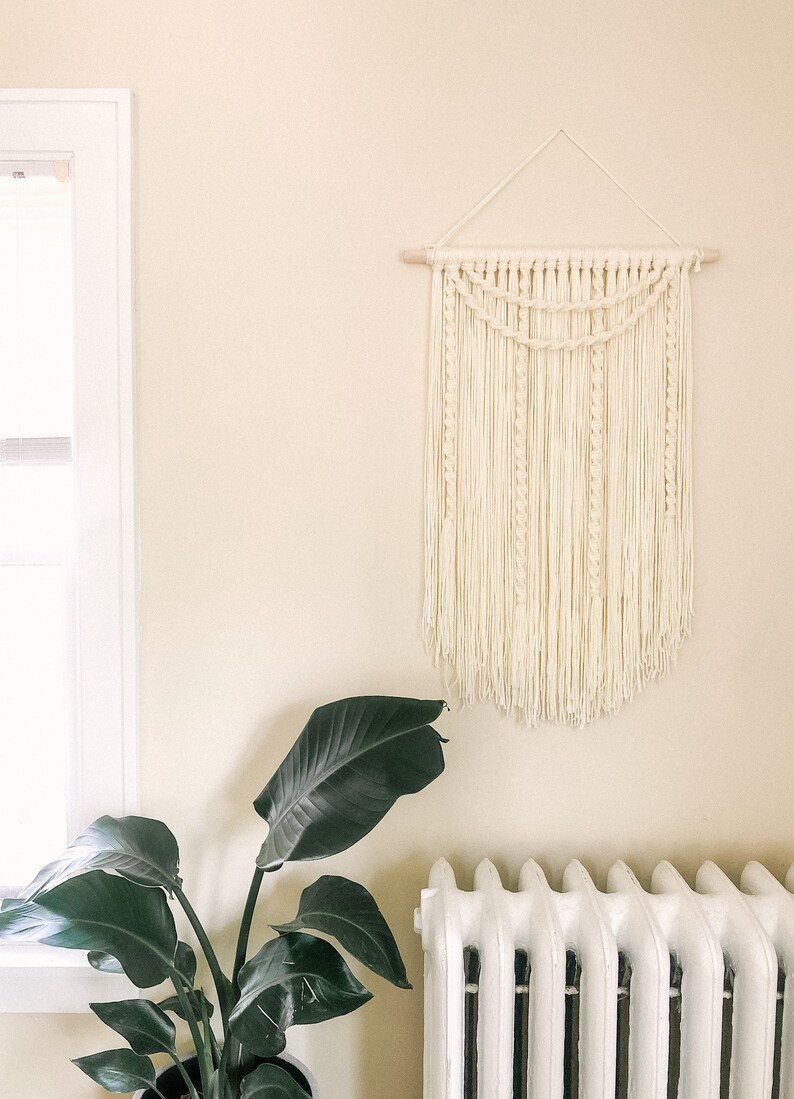 Macrame Wall Hanging Yarn Wall Hanging Ivory Yarn Etsy