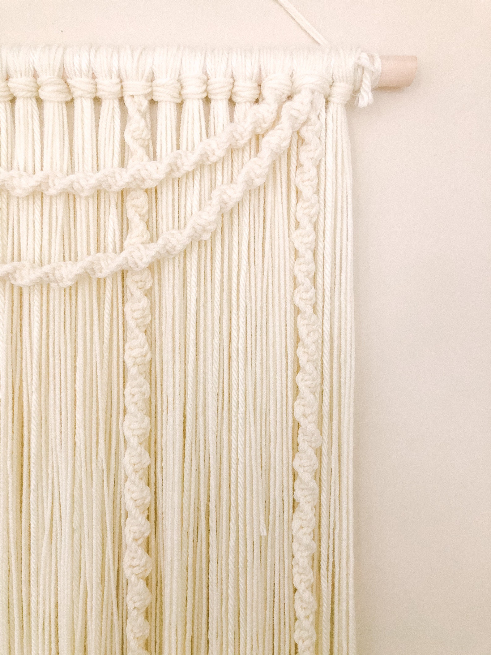 Macrame Wall Hanging Yarn Wall Hanging Ivory Yarn Etsy