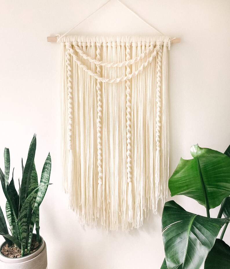 Macrame Wall Hanging Yarn Wall Hanging Ivory Yarn Etsy