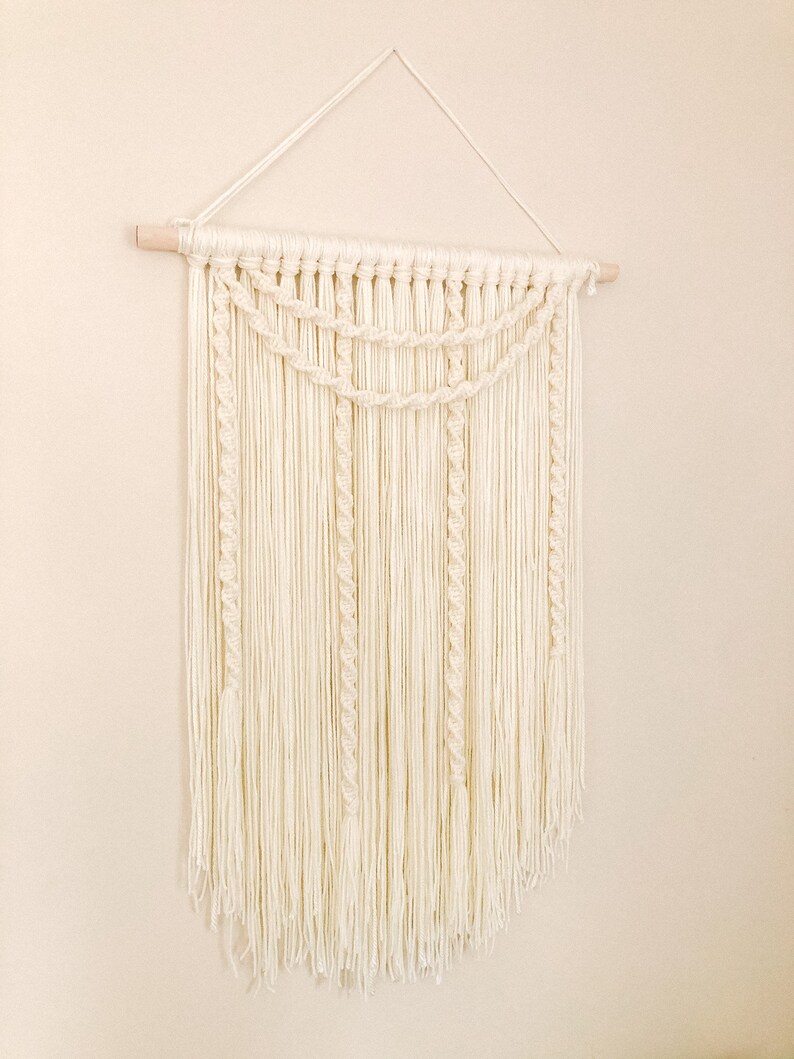 Macrame Wall Hanging Yarn Wall Hanging Ivory Yarn Etsy