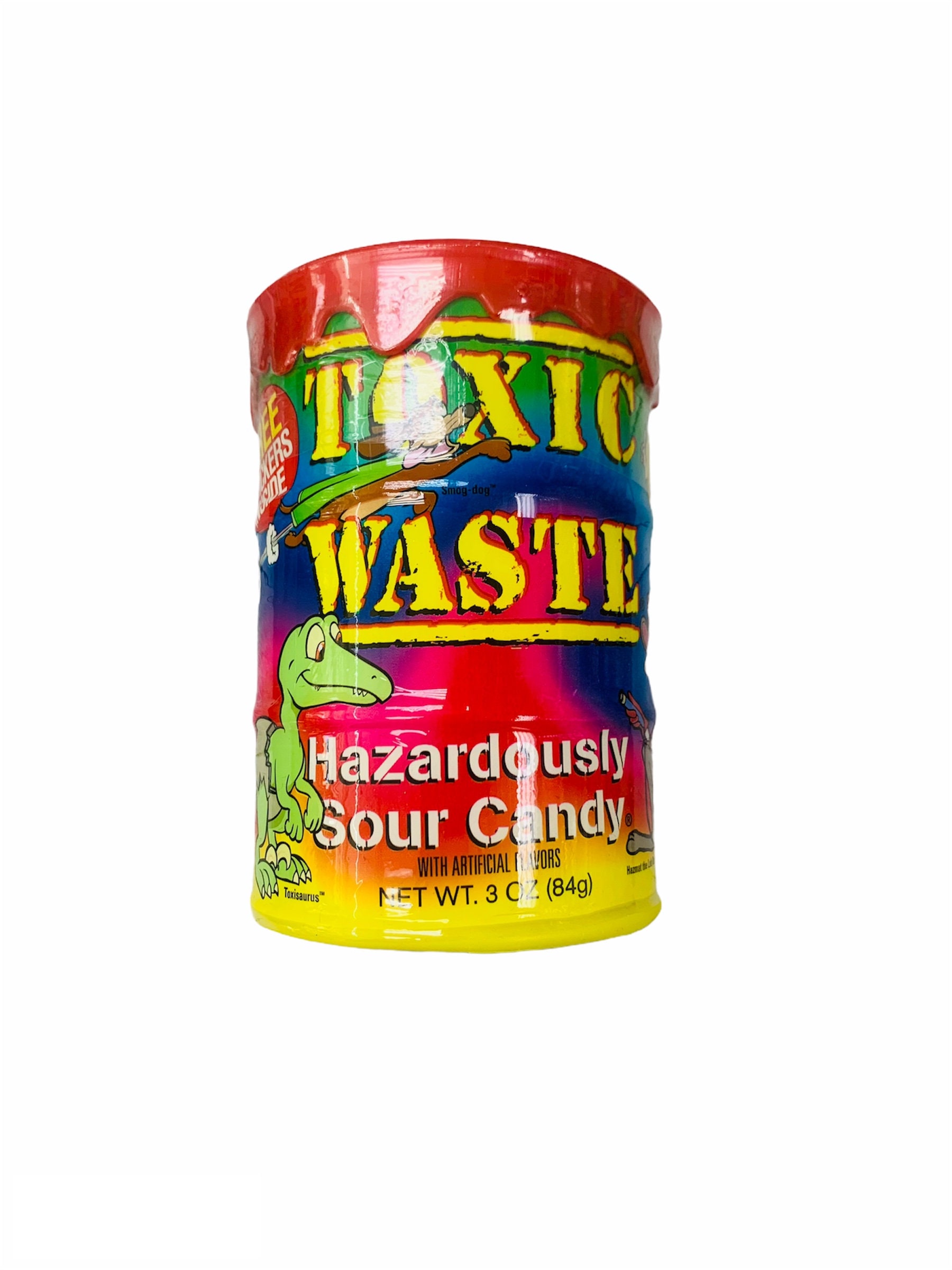 TOXIC WASTE | 1 Pound Bag Assortment of Toxic Waste Sour Candy - 5 Flavors:  Apple, Watermelon, Lemon, Blue Raspberry, and Black Cherry