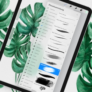 Realistic Watercolor Brushes and Stamps for Procreate 5 / Procreate 5 Brush Set