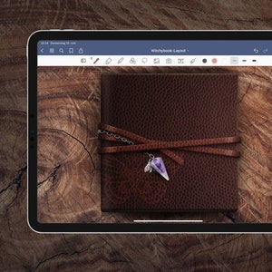 Digital Book of of Shadows, Leather Journal for Goodnotes or as a PDF