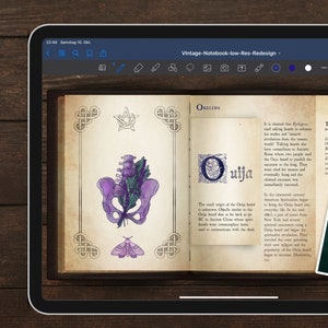 Grimorio digital, Libro de las Sombras, Cuaderno para Goodnotes