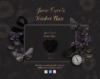 Jane Eyre's Trinket Box – Digital Journaling Bundle - Eerie Dark Academia & Halloween Vibe Digitale  Sticker – GoodNotes, Noteful and PNG