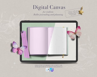 Digital Canvas – blank Background Journal in Landscape und Portrait for Goodnotes and Noteful