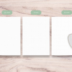 Borderless Squared Paper, Lined Paper, Dotted Paper - PDF and PNG ...