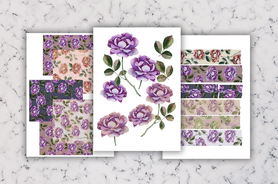 Floral Sticker Set / Digital Download for Goodnotes and as PNG Files - Etsy