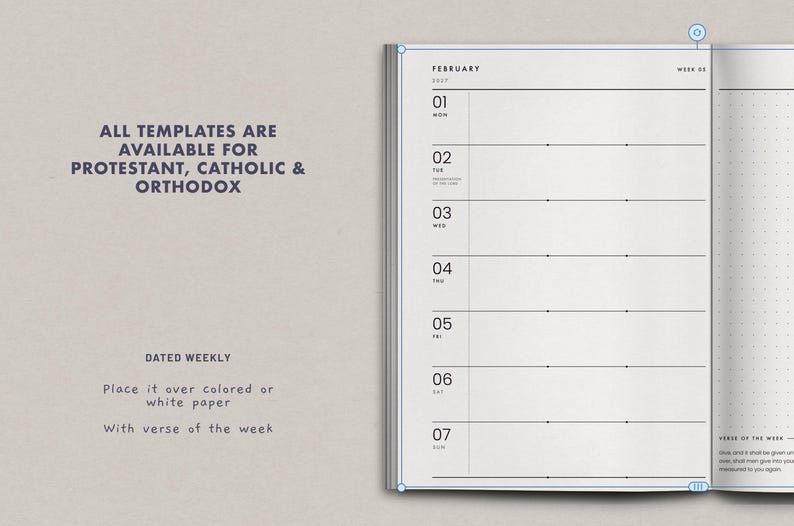 Digital Bible Planner 2027, Daily Bible Verse, Prayer Journal & Sermon ...