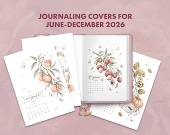 Niemiecka cyfrowa okładka Bullet Journaling 2026 czerwiec–grudzień | Okładka miesięcznika | GoodNotes Noteful PNG | Początek w poniedziałek i niedzielę