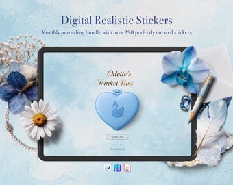 290+ Realistic Digital Stickers Swan Lake | Trinket Box |  Pond Aesthetic | Wedding Romance Ballet Journaling Bundle GoodNotes