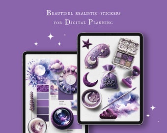Enchanted Nightscapes Realistic Stickers with Dreamy Digital Felt Items and  Watercolor Illustration about sleep PNG Clipart