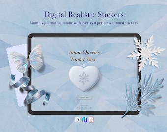 Snow Queen's Trinket Box – Digital Journaling Bundle – GoodNotes, Noteful and PNG