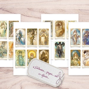 Digital Tarot Deck - Major Arcana - Art Nouveau Tarot, PNG Und ...