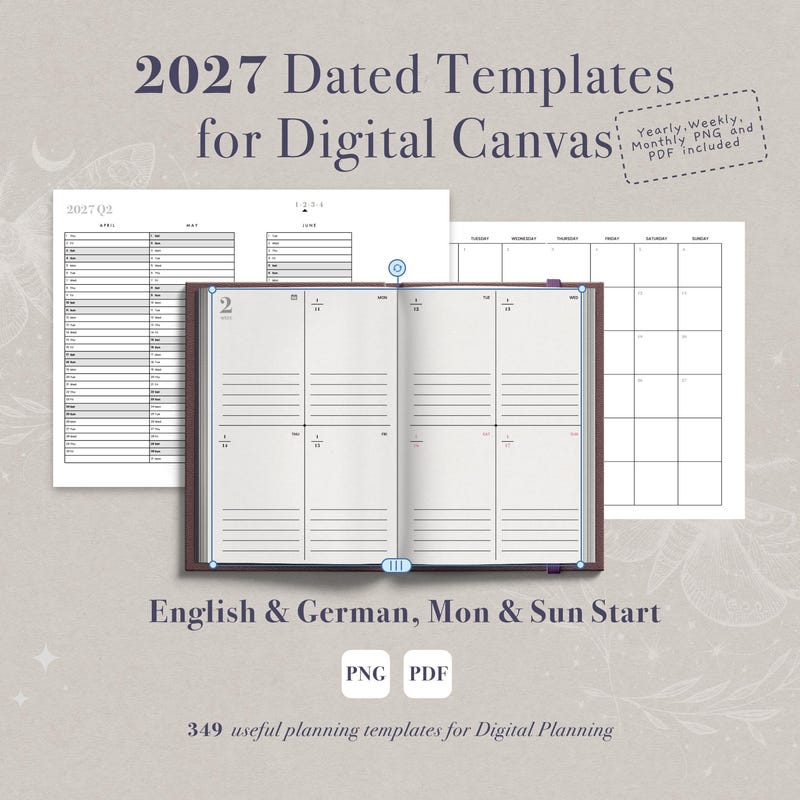 Transparent Week Calendar - Etsy