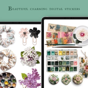 Fairytale Decor for your digital Dashboard and Planner - Realistic Digital Stickers, PNG und Goodnotes Datei