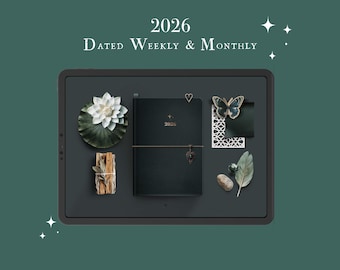 Digital Planner 2026 with Dashboard as Goodnotes or as PDF