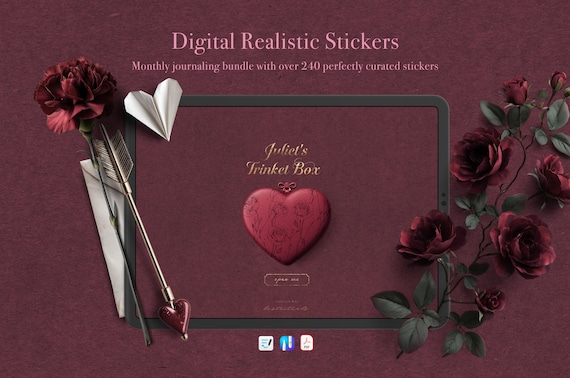 Romeo and Julias Trinket Box – +240 Sticker als Digital Journaling Kollektion – GoodNotes, Noteful and PNG