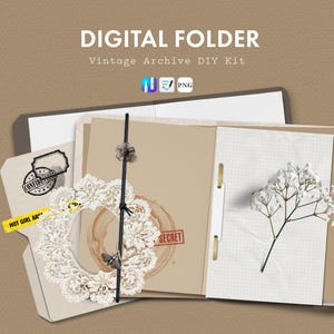 Boho Digital Folder for Goodnotes and Noteful | 190 Individual PNG to create your own journal | Goodnotes and Noteful Sticker Book