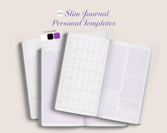 Digital Planner Inserts PNG Slim Notebook | Transparent Planner Pages Daily Weekly Monthly | Habit Tracker Reading Log Book Review Sticker