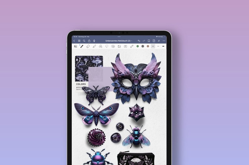 Realistiska digitala gotiska klistermärken PNG och Goodnotes-fil bild 7
