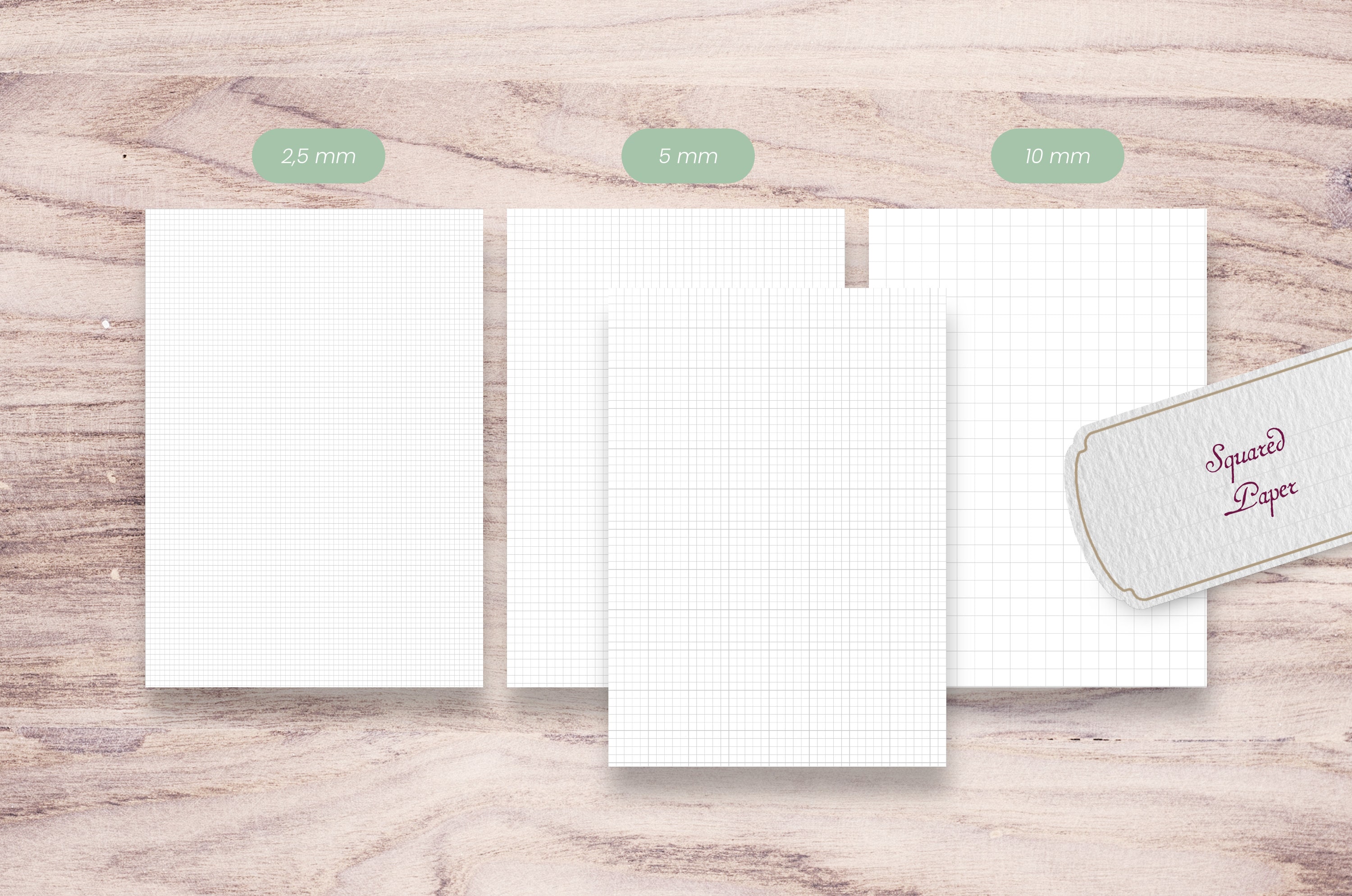 Borderless Squared Paper, Lined Paper, Dotted Paper - PDF and PNG ...