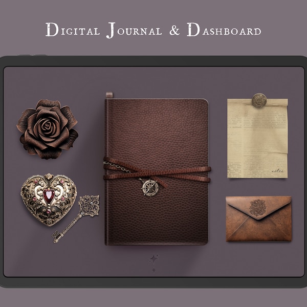 A Pirates Journey - Digital Vintage Journal with Dashboard as Goodnotes or as PDF