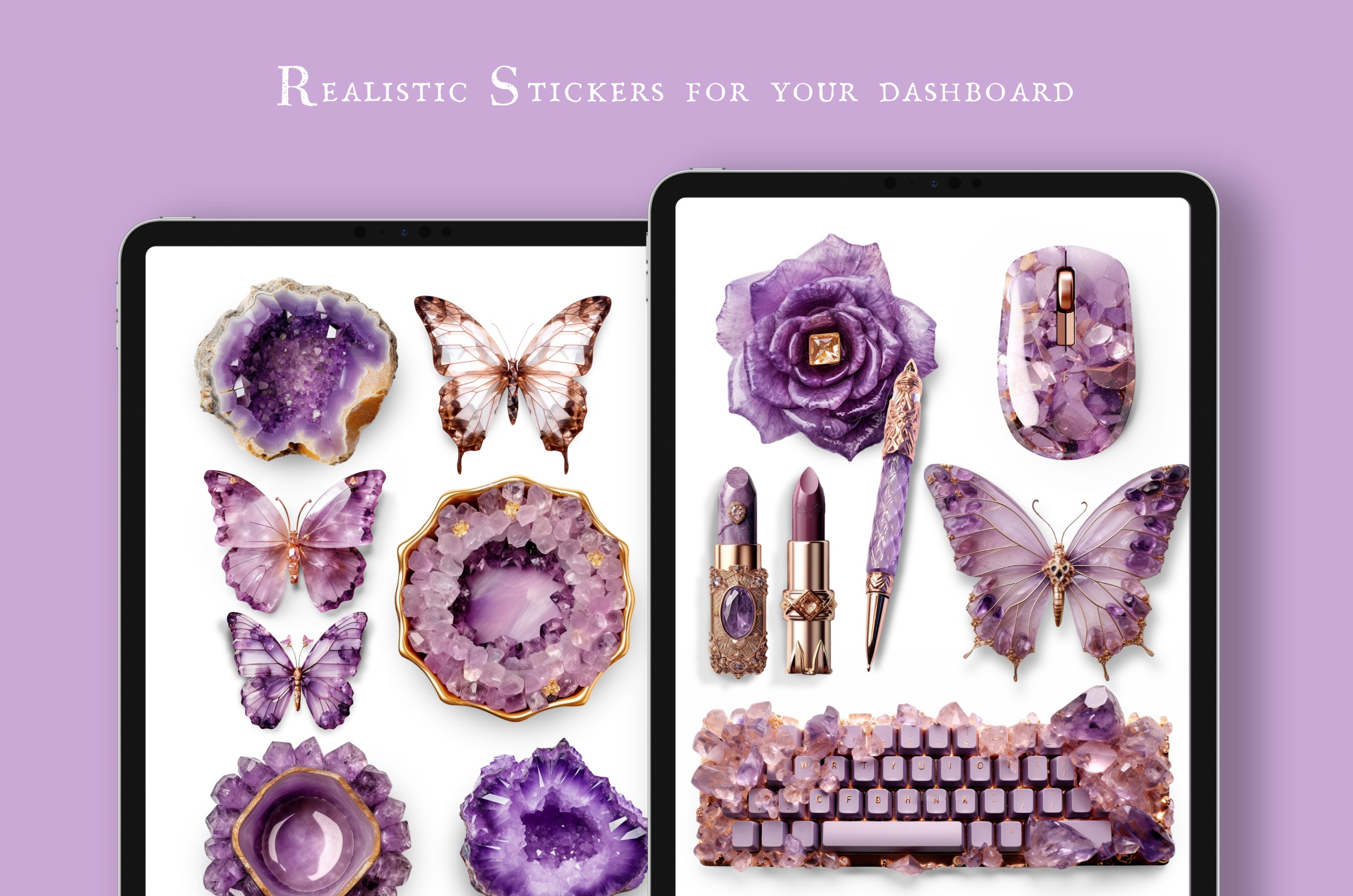 Dark Fairytale Decor for your digital Dashboard and Planner - Realistic Digital Stickers, PNG und Goodnotes Datei